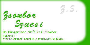 zsombor szucsi business card